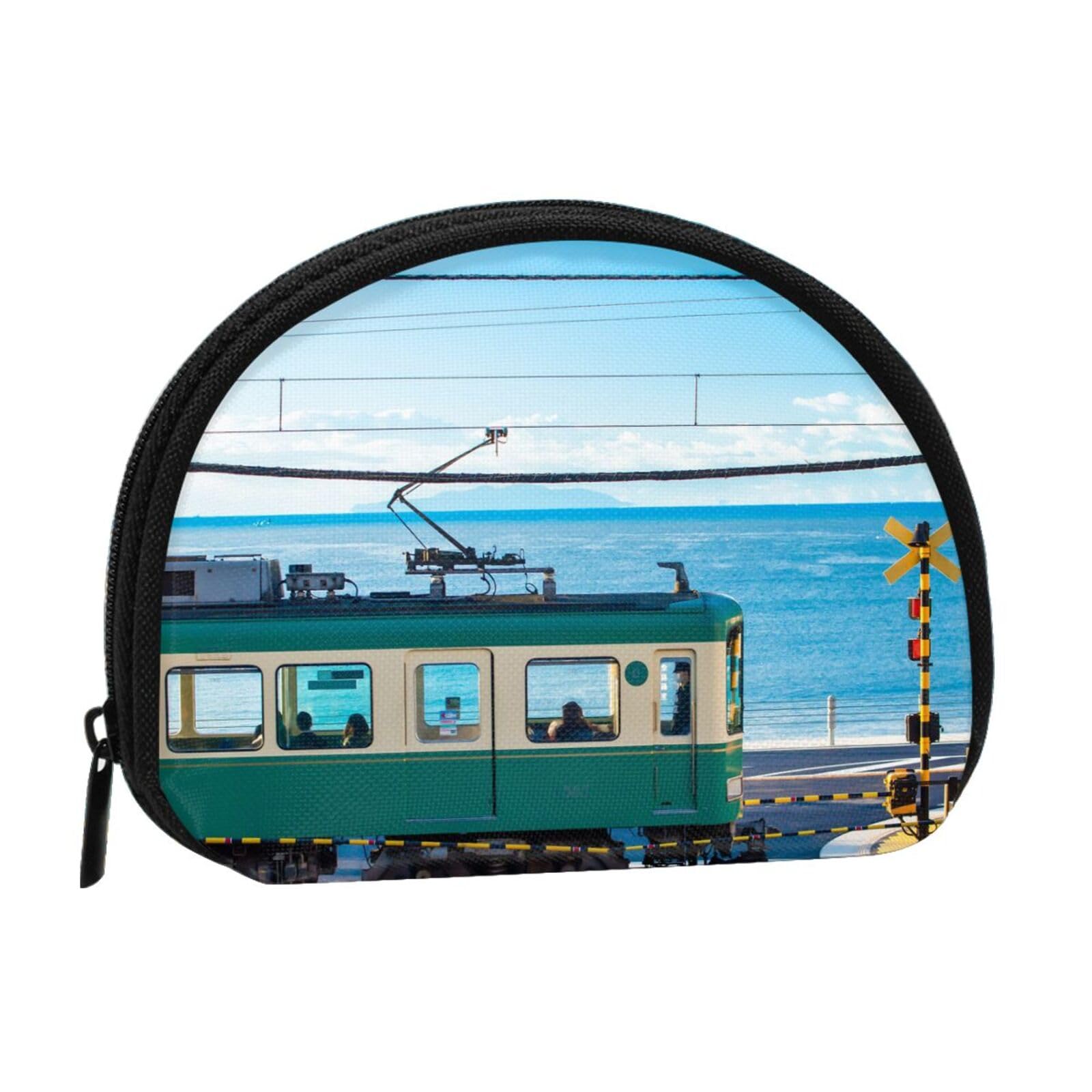Amazon.co.jp: 小銭入れ 日本の風景 江ノ電と踏切-神奈川 コイン
